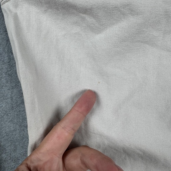 VTG Abercrombie & Fitch Pants Womens 12 Lace Up Front Wide Leg Crop Raw Hem Y2K - Picture 8 of 12